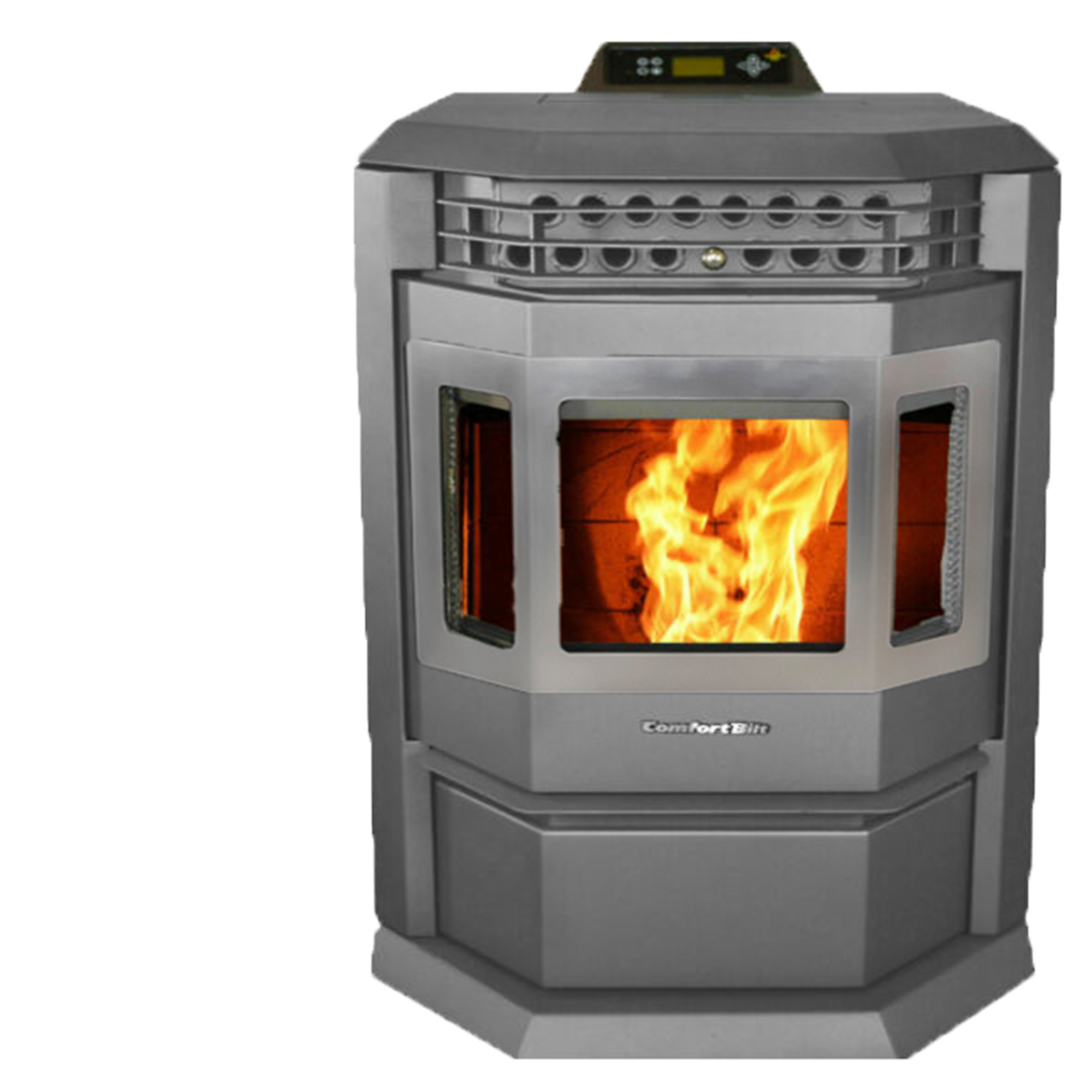 ComfortBilt, Pellet Stove, Heat Output 41000 Btu/hour, Heating Capability 2800 ft², Model# HP22-Black-SS